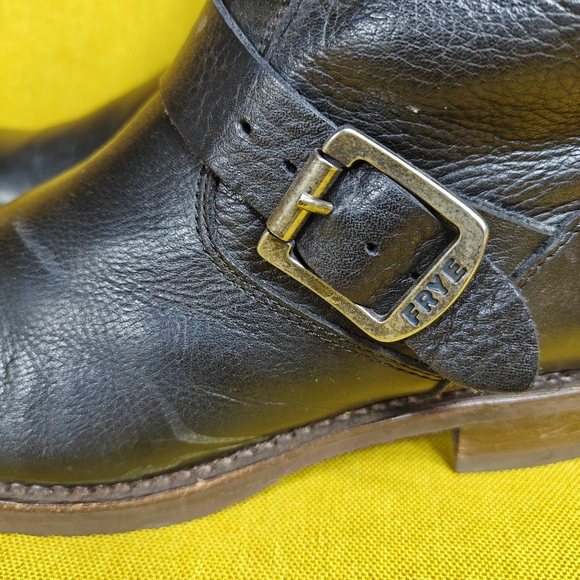 Frye Veronica Short Boot Buckle Black Leather Women's Shoe Size 9.5B - Picture 4 of 15